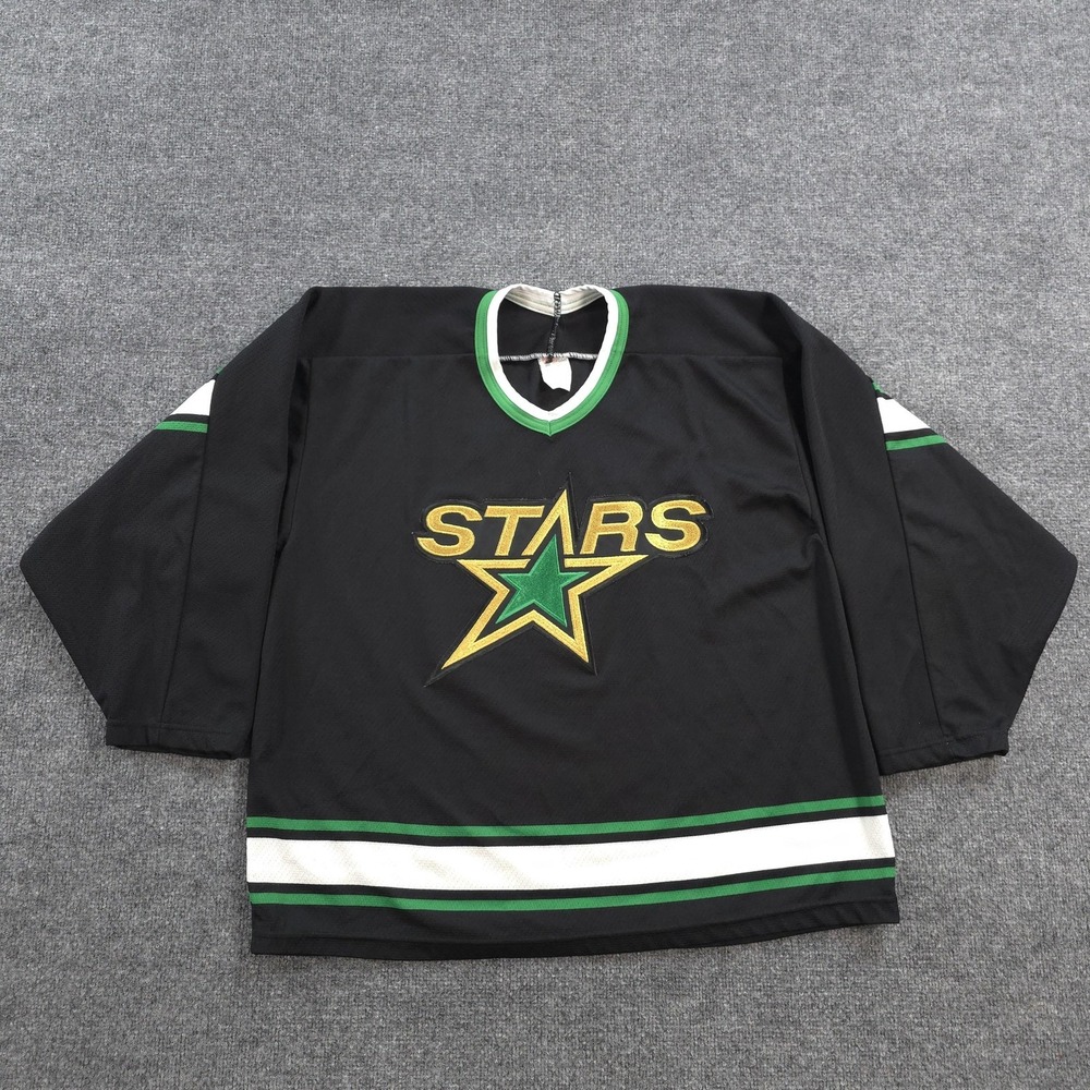 Vintage Dallas Stars Jersey Mens L Black NHL Ice Hockey CCM Blank Sweater 90s